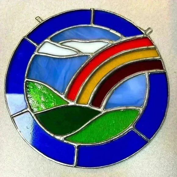 Stained Glass Rainbow Decoration Pride Window Home Art Nature Sunlight Handmade - Picture 2 of 7